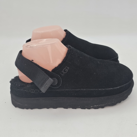 UGG Goldenstar Clogs Black Suede Women's Size 9 - Picture 10 of 12
